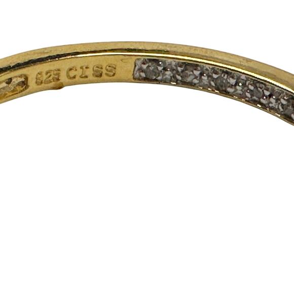 Beautiful 1/2 Carat Inside Out Diamond Hoop Earrings - 14kt Goldplate - Sterling - Picture 12 of 13